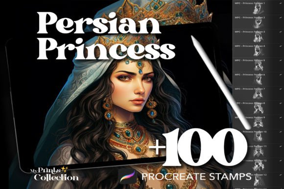 100 Procreate Princess Persian Stamps