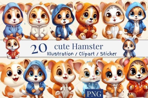 20 Cute Hamster Clip Art Sticker PNG