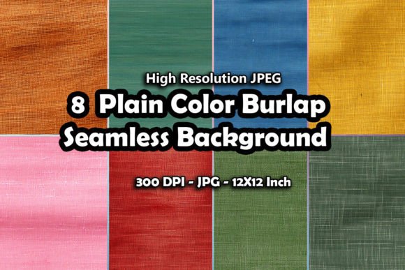 8 Plain Color Burlap Seamless Background