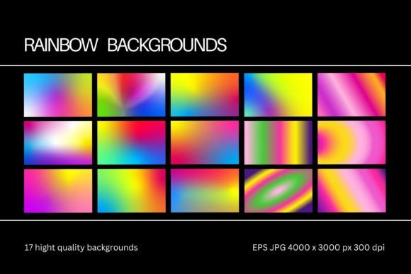Gradient Rainbow Colorful Backgrounds: Strategic Design for Visual Impact