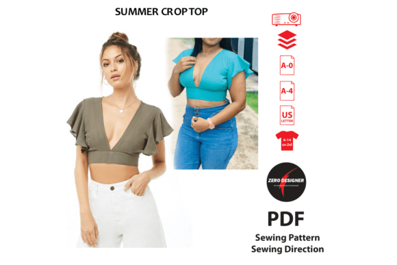 Summer Crop Top PDF Sewing Pattern: A Beginner-Friendly Guide for Creating a Stylish Summer Wardrobe Piece